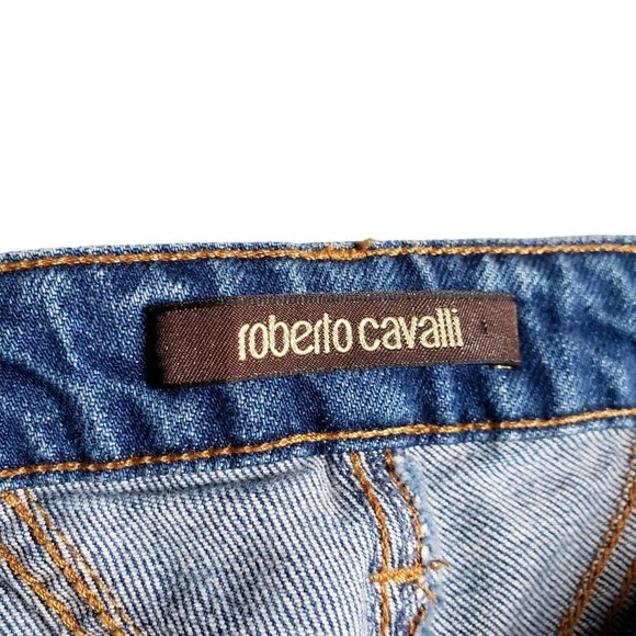 Roberto Cavalli Jeans Womens Sz IT-44 US-8 Regular Straight Leg Medium Wash NWT - Picture 9 of 11